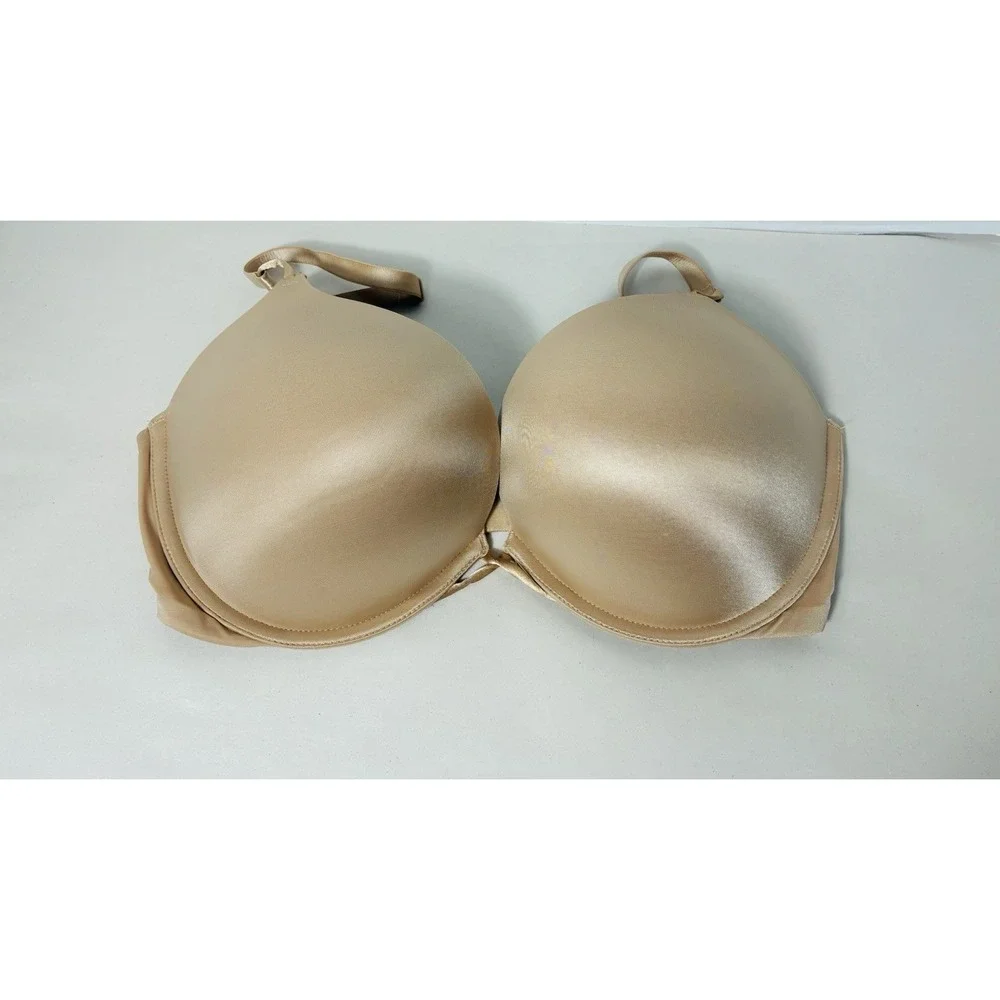 Victoria's Secret Bombshell Plunge Bra 36D Nude Ajustable Straps Padded Wire